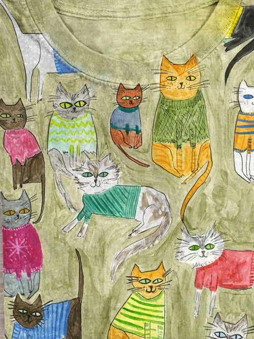 Funny Cat  Art Print Casual T-Shirt
