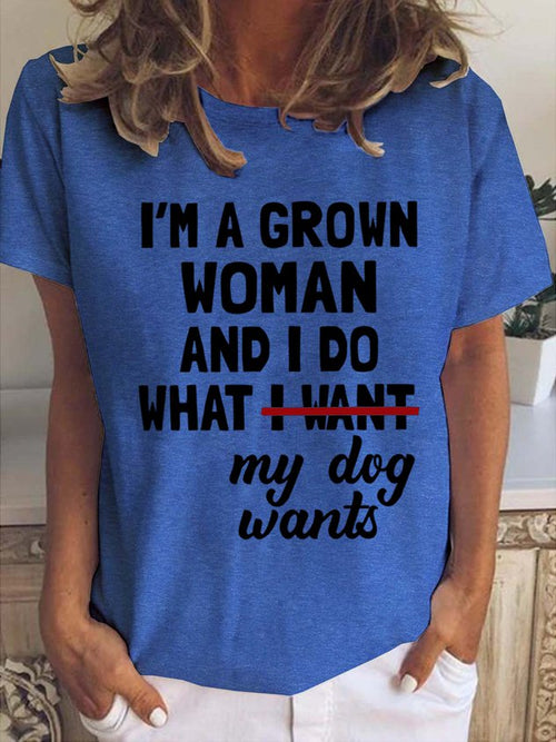 Funny Dog Loosen Casual Letter Shirts & Tops