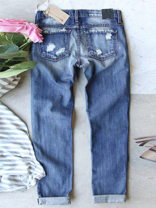 Women's Sunflower Distressed Casual Jeans