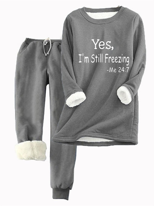 Women's Yes I'm Still Freeze Fleece Hooded Casual Suit