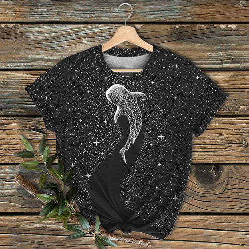 Starry Whale Art Print T-shirt